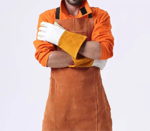 Cowhide Split Leather Welding Apron Heavy Duty Industrial Work Body Protection with Durability Against Heat Sparks - Product Image 6
