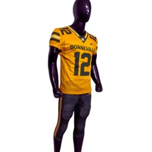 Sublimation Transfer Print American Football Uniform Bundle Pack <b>Compression</b> Top Headgear Gloves <b>Bags</b> 100% Polyester - Product Image 3