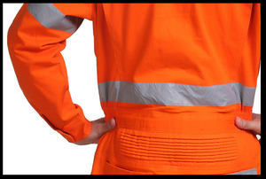 Wholesale Poly Cotton Men’s Work Coveralls Reflective Tape Industrial <b>Construction</b> Safety Overalls Durable Shop Workwear <b>Uniform</b> - Product Image 5
