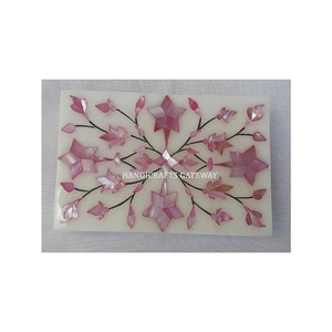 Hermosa caja de joyería hecha a mano con incrustaciones de nácar y mármol, con trabajo artesanal de buena calidad, caja de almacenamiento para regalos de mujer y niñas. - Product Image 4