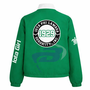 Veste de course en sergé de coton Iota Phi Lambda IPL Sorority pour femme, veste de sport automobile haute performance, veste de motard rapide - Product Image 3