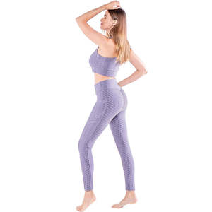 Conjuntos de Yoga de 2 Piezas para Mujer, Transpirables, de Spandex, Ropa Deportiva Sólida para Yoga, Pilates y Entrenamientos de Fitness - Product Image 2