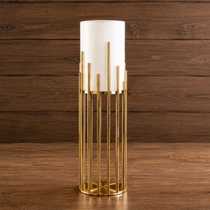 Luxury Gold Metal Pillar <b>Candle</b> Holder Stand for Home Decor and Wedding Table Centerpiece - Product Image 1