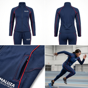 Survêtement d'entraînement unisexe personnalisé OEM ODM pour adultes, décontracté, respirant, antibactérien, à séchage rapide, veste de survêtement et pantalon de survêtement - Product Image 4