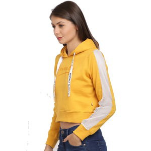 Sweat-shirt à capuche court pour femme, coupe oversize, avec logo personnalisé, vêtements de sport, fabricant de vêtements à marque privée - Product Image 2