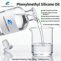 Huile de silicone phénylméthyle à viscosité personnalisée 30cst~1400cst, fluide pour applications de lubrification, d'isolation et d'amortissement