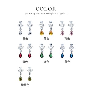 Clip de spirale blanche de mariée classique sur boucles d'oreilles pendantes - Product Image 3