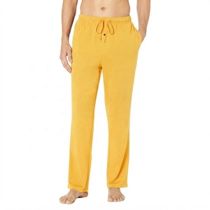 Pantalon décontracté pour homme en lin/coton imperméable brodé OEM - Product Image 1
