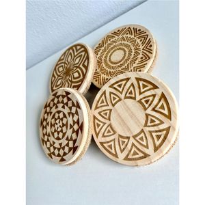 Posavasos de Madera Personalizados al por Mayor, con Logotipo Grabado con Láser, Recuerdos de Boda y Regalos Corporativos de Lujo - Product Image 6