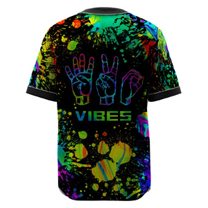 Camiseta de Béisbol Unisex Personalizada, Uniforme de Equipo Sublimado, Ropa Deportiva con Impresión de Logotipo, OEM ODM, Ropa de Yoga Personalizable, 100% Poliéster - Product Image 2