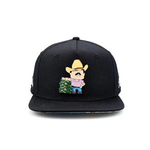 หมวกแก๊ปแบบ Snapback 6 แผง สีดำ ปักลายตัวอักษรด้านหน้า สไตล์สตรีทลำลอง สำหรับผู้ใหญ่ - Product Image 2