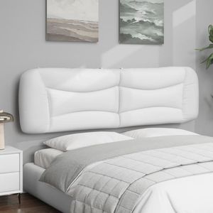 เบาะรองนั่งหัวเตียงสีขาวและหมอนรองศีรษะ - Product Image 3