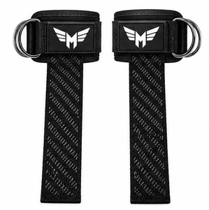 Sangles de levage réglables en coton M.Fitness avec anneaux en D, rembourrées pour la musculation, l'entraînement en salle de sport, fermeture auto-agrippante haute performance - Product Image 1
