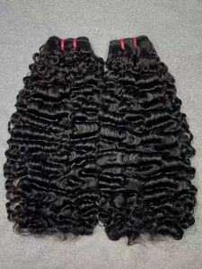 Vente en gros 100% paquets de cheveux vietnamiens vierges Double dessiné 30 pouces bouclés Hali pour Pixie Curls Super Remy extensions de tissage - Product Image 4