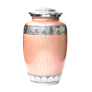 Urnes funéraires en aluminium pour adultes avec gravure, finition en étain et émail rose, fournitures funéraires en métal pour cendres humaines - Product Image 3