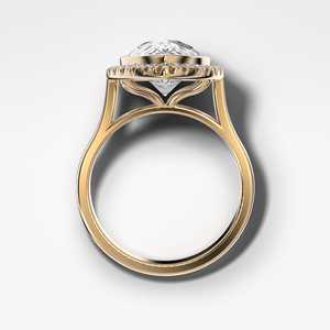 Bague de fiançailles solitaire en or massif 14 carats avec diamant IGI 5 carats, taille poire, cultivé en laboratoire, sertissage cathédrale, bijou de demande en mariage en forme de goutte d'eau - Product Image 4