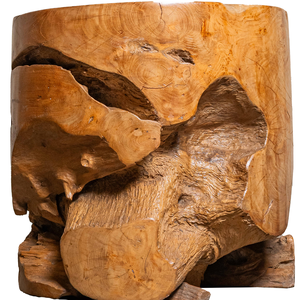 Tabouret en racine de teck ARTERRA Premium, design rustique pour appartement, hôtel, entrepôt, espaces de vie - Product Image 2