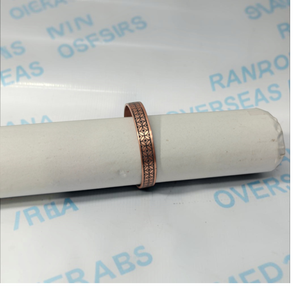 Bracelet de guérison en cuivre pur fait main, écologique, motif floral, manchette ouverte pour le confort des articulations et le port quotidien - Product Image 3