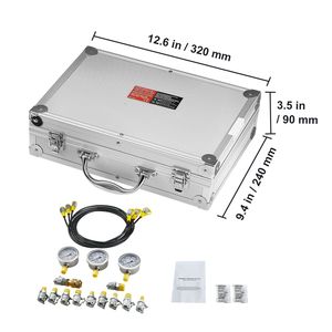Kit di Prova Pressione Idraulica per Escavatore: Set 3 Manometri, 11 Raccordi di Prova, 3 Tubi di Prova - Product Image 1