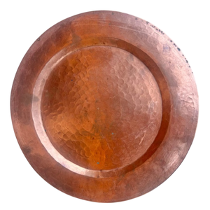 Assiettes de présentation rondes en cuivre, faites à la main, en métal poli, design minimaliste pour la table à manger - Product Image 4