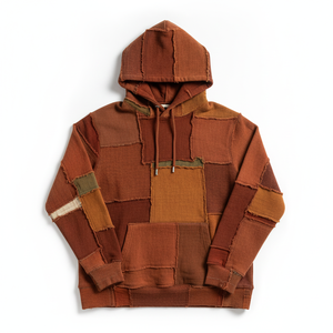 Sweat-shirt à capuche unisexe en coton 100% de haute qualité, design personnalisé, color block, avec cordon de serrage et patchwork, vente en gros - Product Image 1