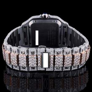 นาฬิกาข้อมือเพชรโมอิสซาไนต์แท้รุ่นใหม่ล่าสุด ดีไซน์หรูหราทันสมัย วัสดุสแตนเลส สไตล์ฮิปฮอป - Product Image 4