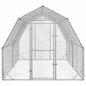 Grand enclos à poules durable en acier galvanisé, cage à animaux robuste et de grande taille - Product Image 3