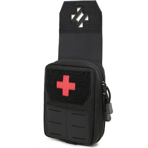 Organizador de suministros de emergencia de alta calidad con bolsa de cuero impermeable y duradera para almacenamiento compacto de botiquín y medicamentos de viaje. - Product Image 4