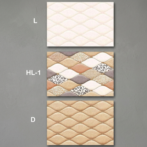 Cream White Glossy Embossed Design Home Construction Glazed Ceramic Digital <b>Wall</b> Tiles 200x300mm Vistaar - Product Image 1