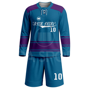Uniforme de Hockey Personalizado, Conjunto de Jersey de Hockey sobre Hielo, 100% Poliéster, Ligero, Duradero, Sublimado, de Secado Rápido y Transpirable - Product Image 2