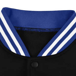 Blouson universitaire personnalisé avec logo, coupe-vent, respirant, réversible, en toile de laine, à capuche, manches géométriques, style streetwear, pour lycée - Product Image 5