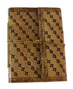 Personalized <b>Leather</b> <b>Diary</b> Handmade Recycled Cotton Paper <b>Leather</b> Journal Wood And Acid Free With Antique Embossed Design - Product Image 1