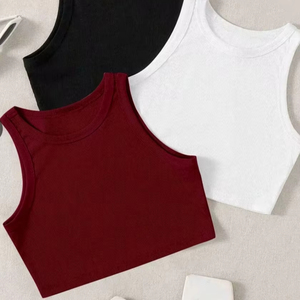 Vêtements féminins tendance et confortables pour l'été, coupe ajustée, parfait pour un style décontracté, basique mais de haute qualité pour un usage quotidien - Product Image 1