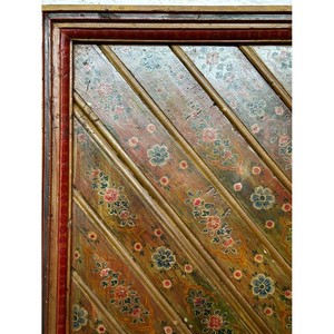 Placa de Pared de Madera de Teca Pintada a Mano |   Arte Folclórico Vintage |   Artesanías de Moradabad - Product Image 1