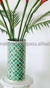 Florero con incrustaciones de hueso de la mejor calidad, color blanco y negro y el mejor diseño para florero, decoración del hogar y la boda - Product Image 5