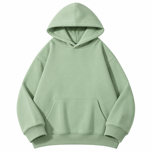 Sweat à capuche unisexe oversize avec cordon de serrage, capuche croisée, épaules tombantes, poche kangourou et poignets côtelés - Product Image 5