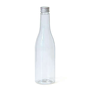 Bouteille de vin en plastique transparente de qualité alimentaire de 350 ml (12 oz) vide en gros avec bouchon en aluminium pour sauces, jus, bière, sodas et autres boissons - Product Image 3