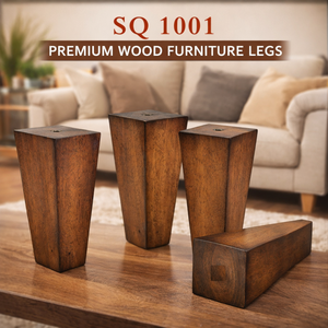 Pieds de meubles en bois carrés coniques, pieds de canapé, de chaise et de table en bois massif, style moderne, OEM Vietnam - Product Image 3