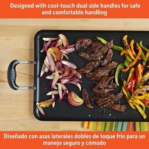 Piastra Doppia in Ceramica 17"x10" Nera Compatibile Elettrica e a Gas in Alluminio Lavabile a Mano - Piastre e Padelle per Grigliare - Product Image 5