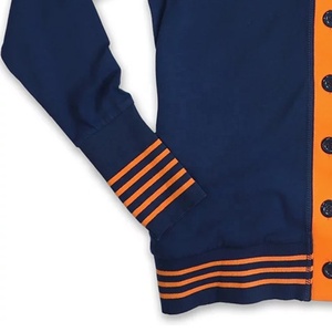 Virginia State Trojans Women's Navy Orange Cardigan V-Neck Full Sleeve Button Front Preppy Style 82 Printed - Product Image 5