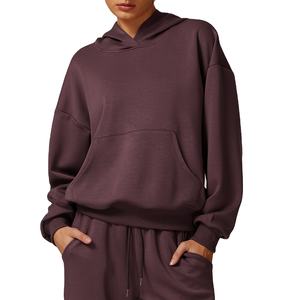 Chaqueta de algodón para correr para mujer, Sudadera con capucha térmica de invierno, comodidad suave para adultos, entrenamiento, gimnasio, deportes, ajuste activo, sólido, Sudadera con capucha suelta, Top 2026 - Product Image 4