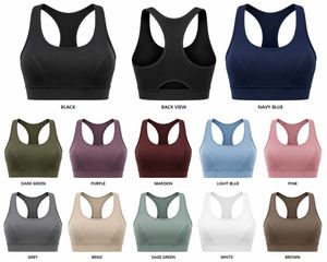 Soutien-gorge de sport dos nageur pour femme, col en U, écologique, léger, simple, séchage rapide, sans coutures, respirant, avec panneau en maille, maintien élevé, fermeture avant - Product Image 6