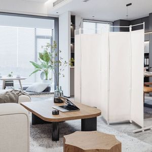 Divisorio per Stanza con Base di Supporto in Acciaio a 6 Pannelli e Struttura Resistente, 6 Piedi - Product Image 2