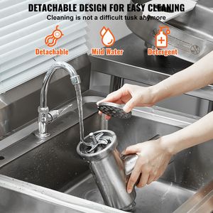 Tritacarne Elettrico Commerciale in Acciaio Inox, Capacità 14 Libbre/Min, con Lama e Piastra di Macinazione, Macchina per Salsicce, Tipo Manuale - Product Image 6