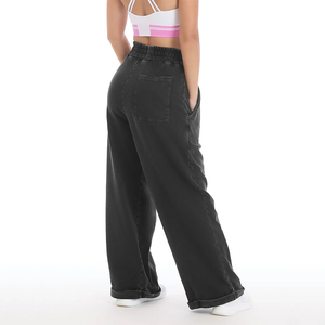Pantalones Casuales de Mujer Ligeros y Cómodos a Precio Económico, Pantalones de Cintura Ajustable con Cordón, Pantalones de Lavado Ácido para Mujer - Product Image 2