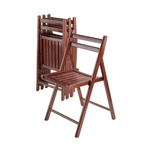 Chaise pliante en teck massif, chaise de salle à manger d'extérieur, chaise pliante en bois portable, mobilier de jardin et de terrasse - Product Image 1