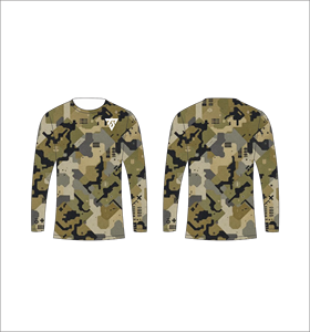 เสื้อยืดแขนยาวลายพรางสีเขียวมะกอกสำหรับผู้ชาย ลายพิมพ์นามธรรมแบบมีเท็กซ์เจอร์ คอกลม สไตล์ลำลอง สตรีทแวร์ เสื้อสำหรับออกกำลังกาย - Product Image 5