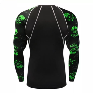 <b>Men</b> Rash guard jiu jitsu kimono Long Sleeve Rash Guard Fight Wear <b>Compression</b> Full Printing Boxing <b>Shirt</b> MMA Bjj Rash Guards - Product Image 2