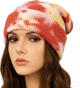 Gorros y Gorros de Punto Personalizados al por Mayor, Gorro de Punto con Estampado Tie Dye para Hombre y Mujer - Product Image 3
