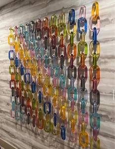 งานฝีมือเรซิ่น FAIZA CRAFT ผลิตจากโรงงานโดยตรง เป็นมิตรกับสิ่งแวดล้อม หลากสีสัน ปรับแต่งได้ ตกแต่งผนังด้วยโซ่แขวน  งานศิลปะตกแต่งผนัง - Product Image 4